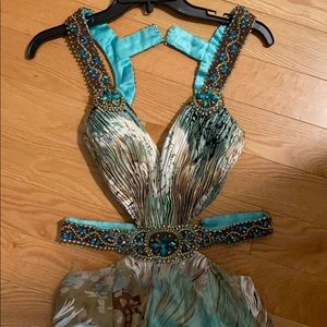 Beaded Jovani Prom Dress with Open Back and Sides